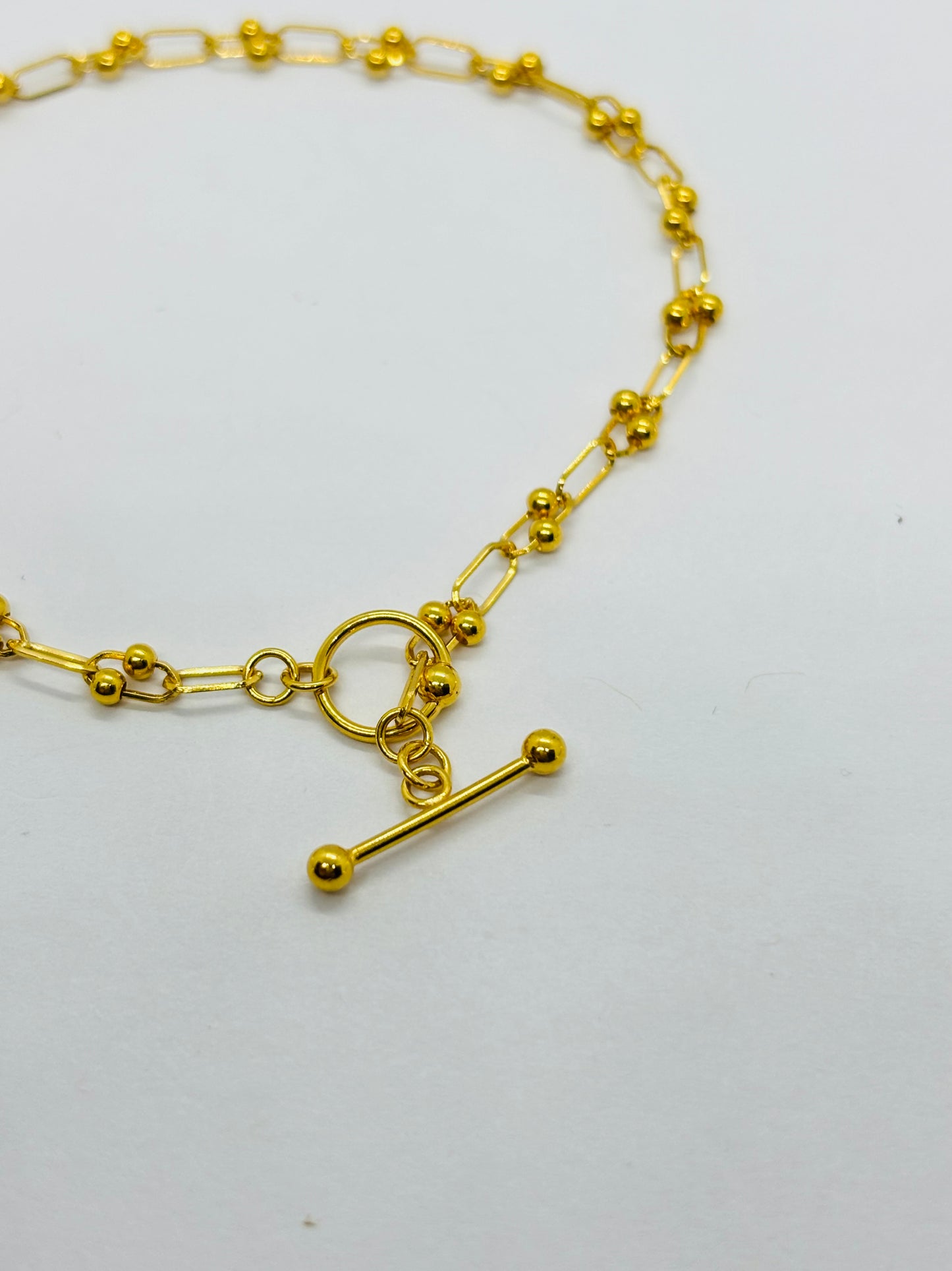 18K Gold Micro Hardware Bracelet