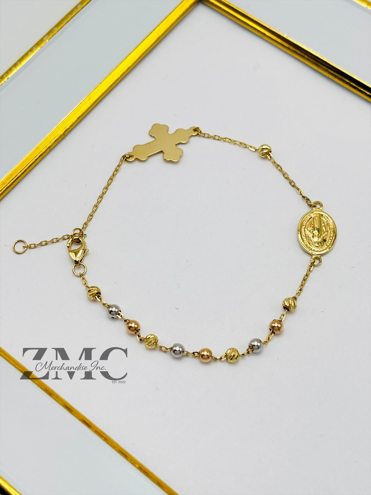 18K Gold Rosary Bracelet