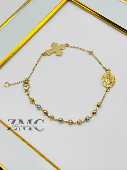 18K Gold Rosary Bracelet