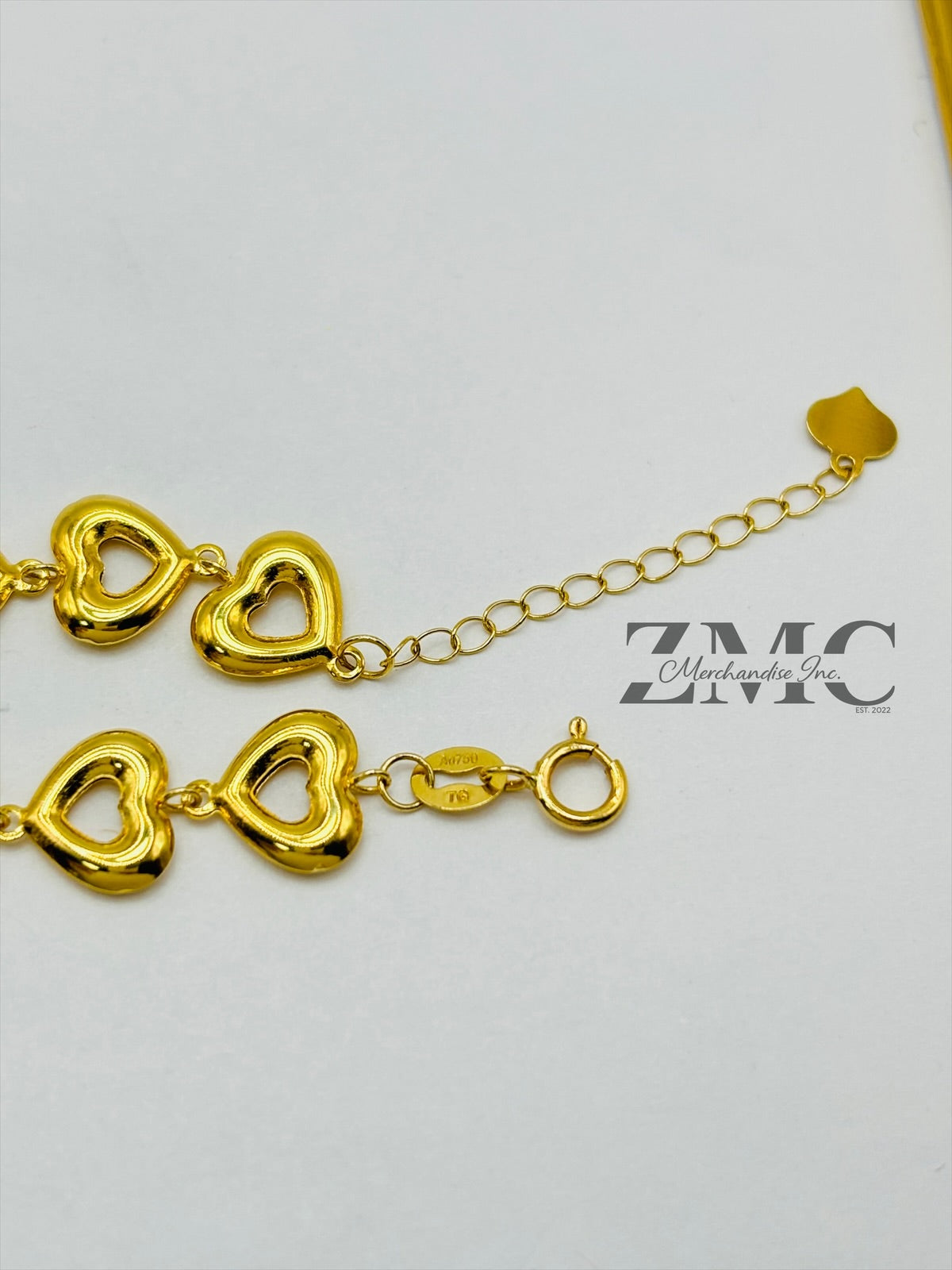 18K Gold Heart Bracelet