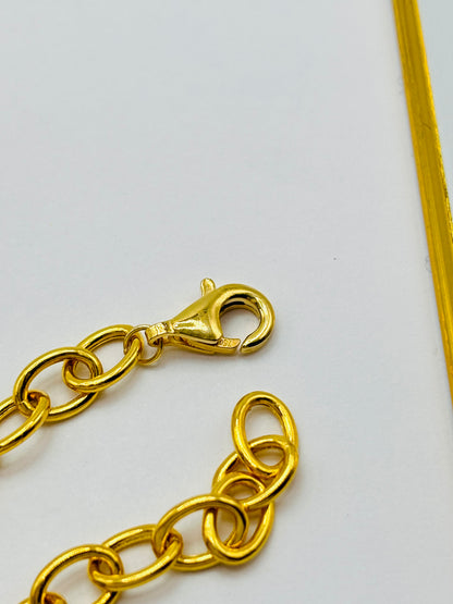 18K Gold Bracelet with Heart Charm