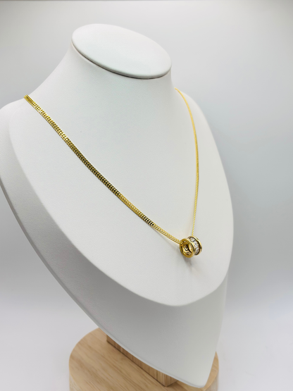 18K Gold Heartbizz Barrel Necklace