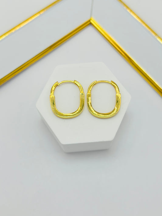 18K Gold Interlock Loop Earrings