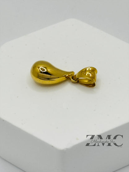 18K Gold Teardrop Small Pendant