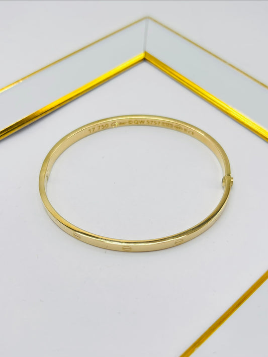 18K Gold Love Slim Bangle Screw Type