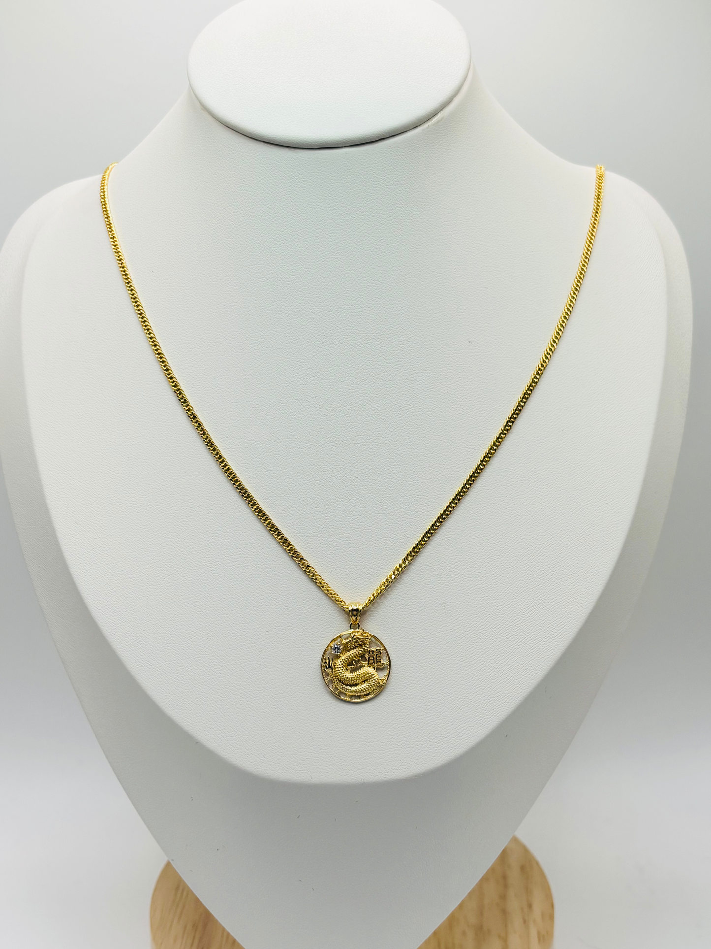 18K Gold Dragon Necklace