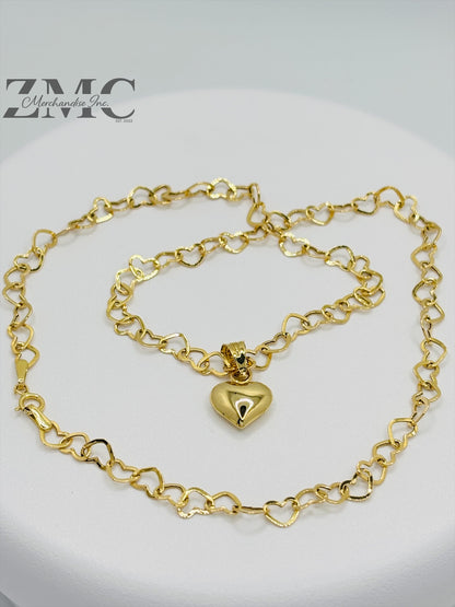 18K Gold Unlimited Heart Necklace