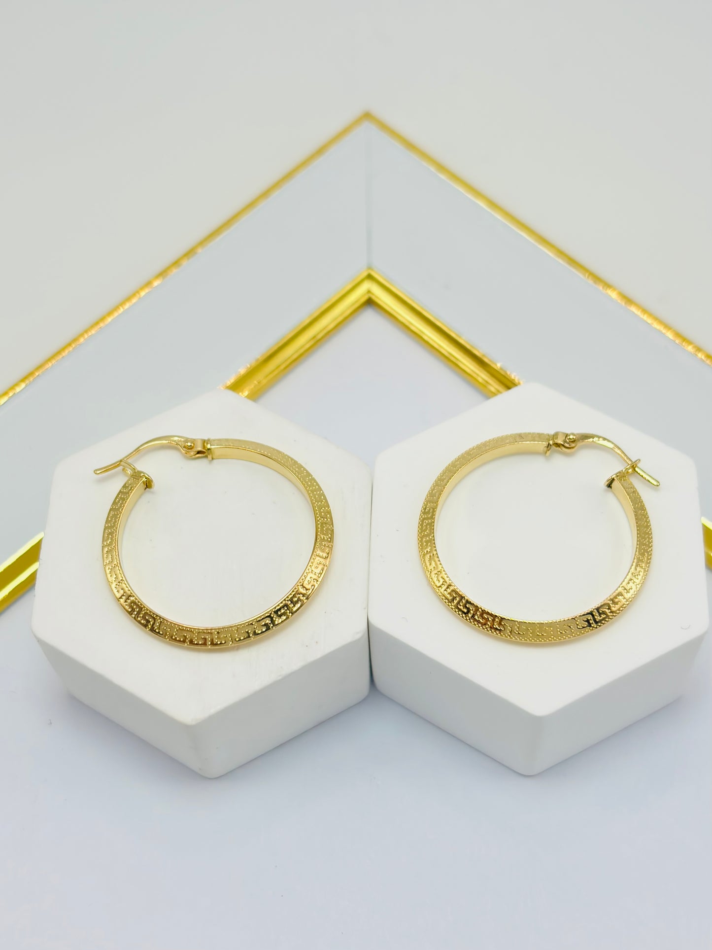 18K Gold Big Loop Earrings