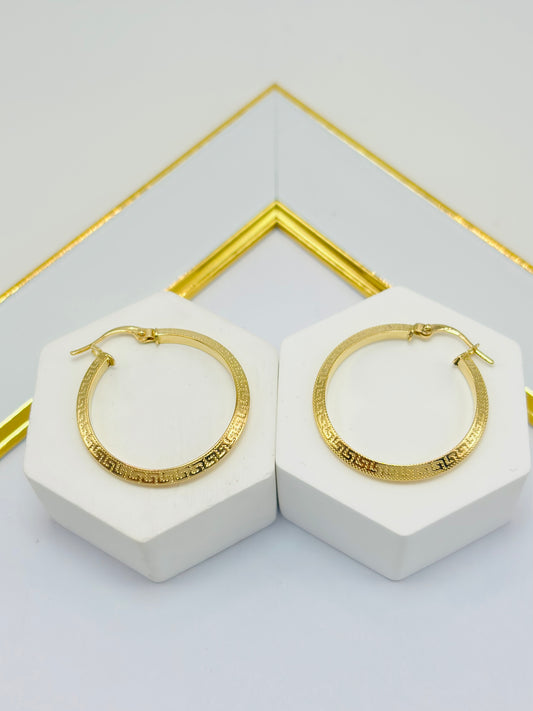 18K Gold Big Loop Earrings