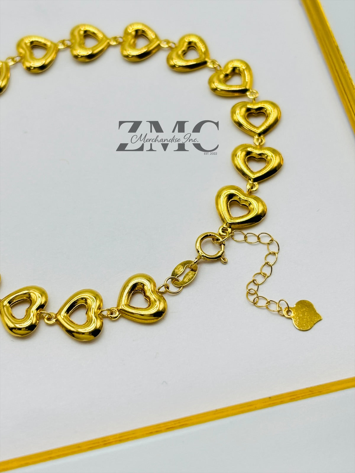 18K Gold Heart Bracelet