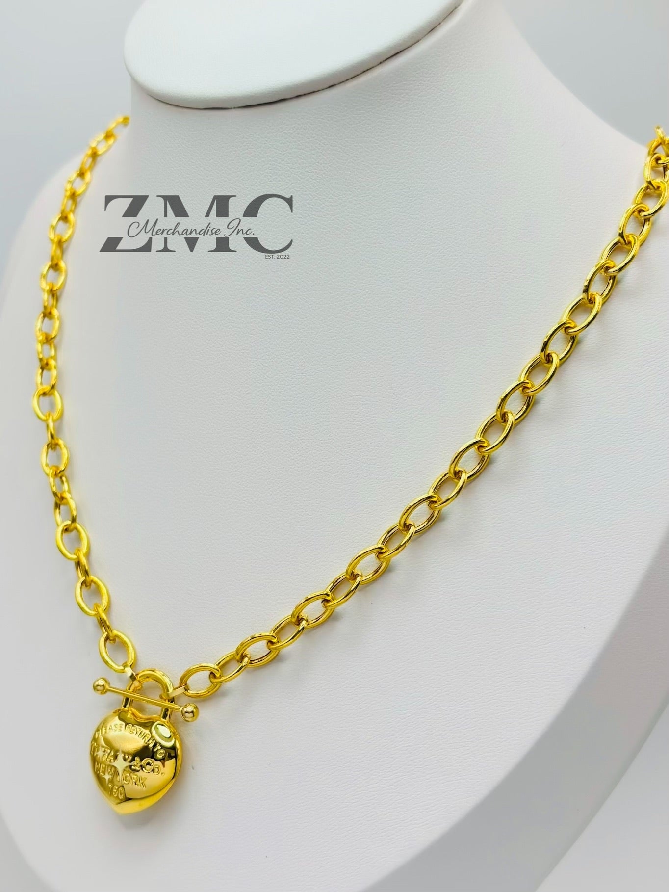 18K Gold Heart Attached Necklace