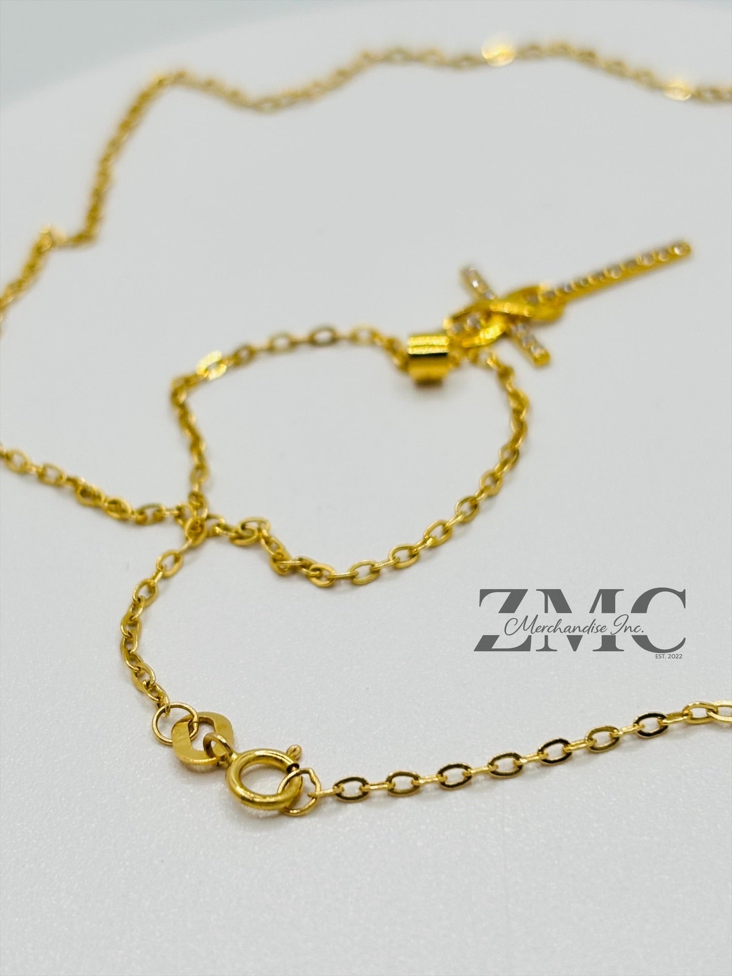 18K Gold Cross Necklace