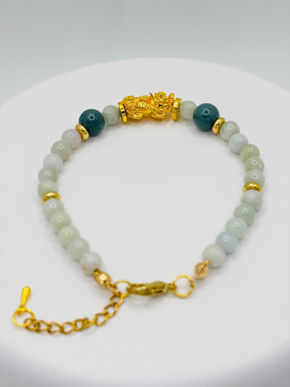 18K Gold Lucky Piyao/ Pi Xiu Jade Bracelet ( Hollow Empty Inside) MEDIUM PIYAO