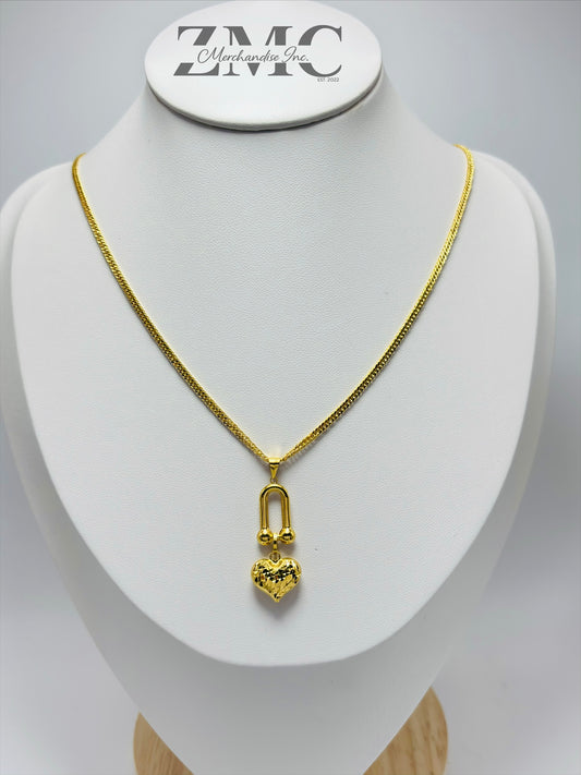 18K Gold Heart Necklace