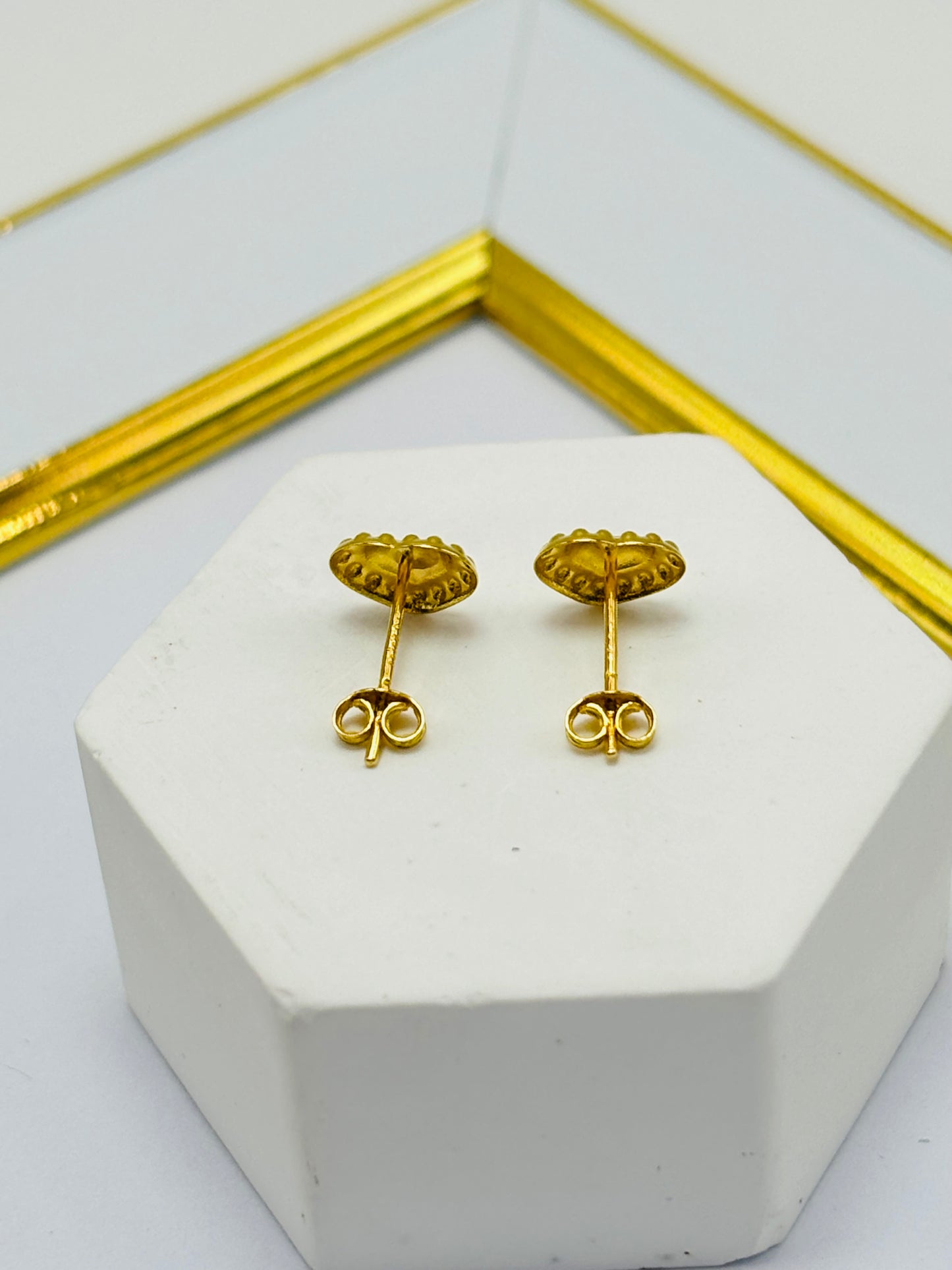 18K Gold Heart Earrings Kids/Adult