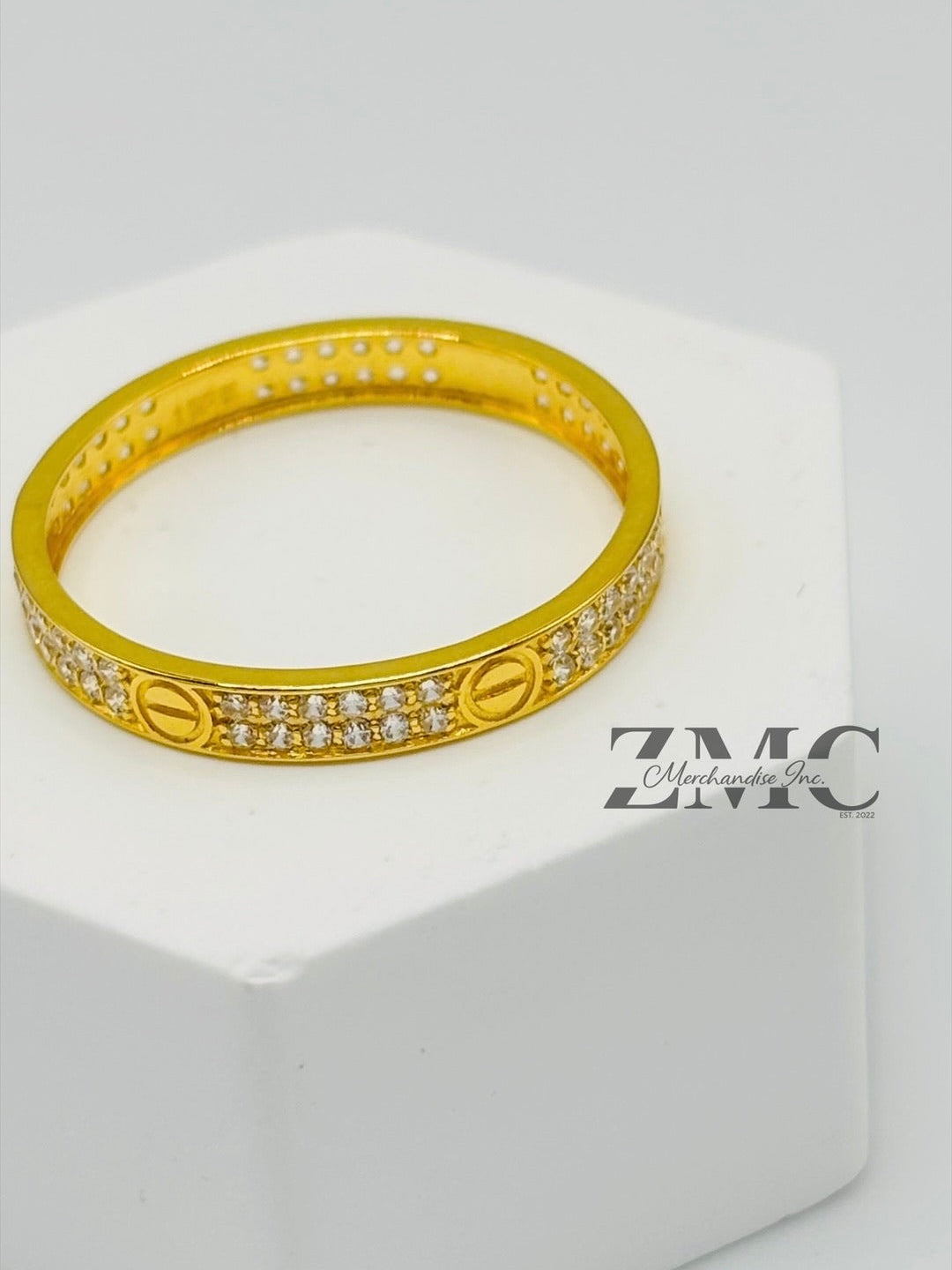 18K Gold Stone Couple Ring