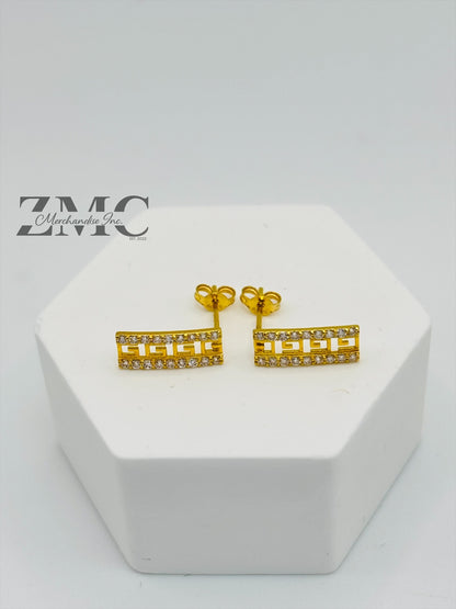 18K Gold F Moissanite Diamond Earrings