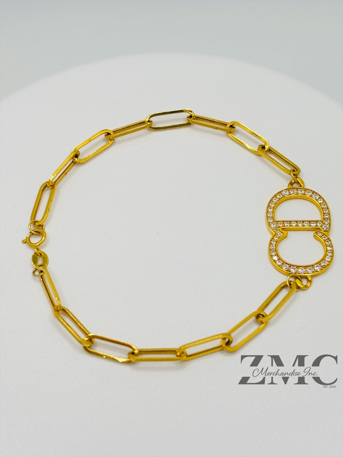 18K Gold Paperclip Bracelet