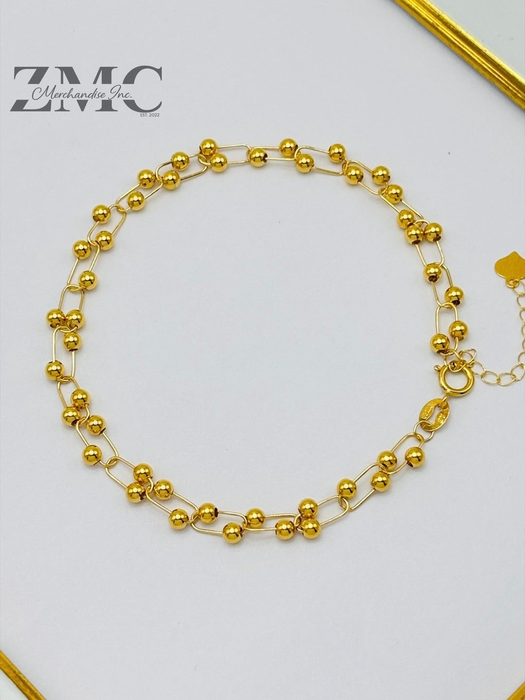 18K Gold Plain Micro Hardware Bracelet