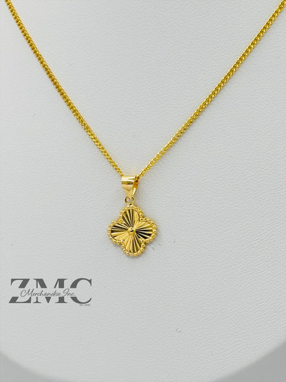 18K Gold Clover Necklace