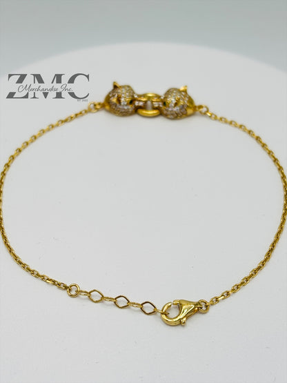 18K Gold Panther Bracelet