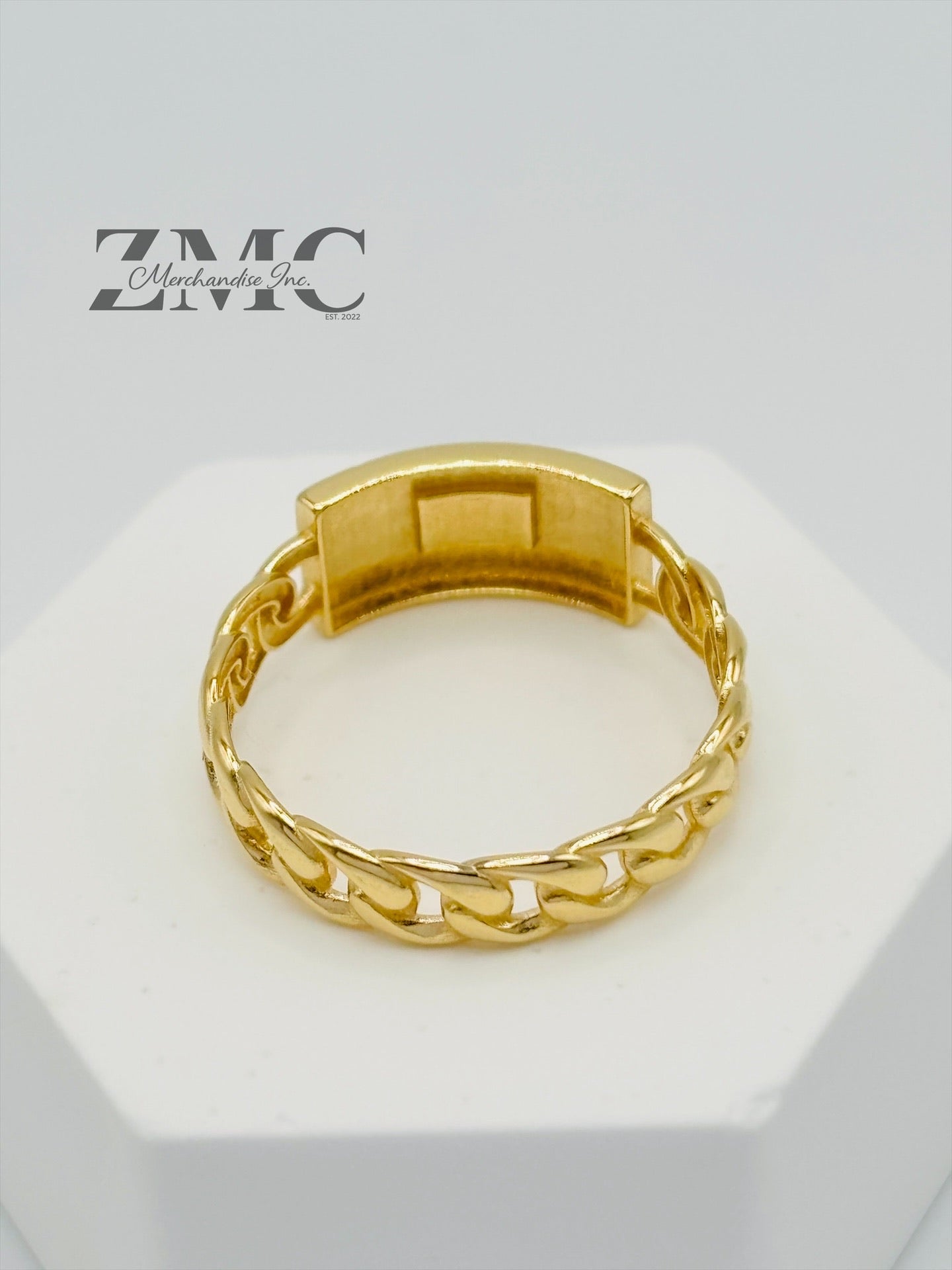 18K Gold M Cadena Ring
