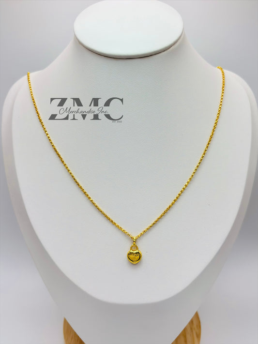 18K Gold Tauco Heart Necklace