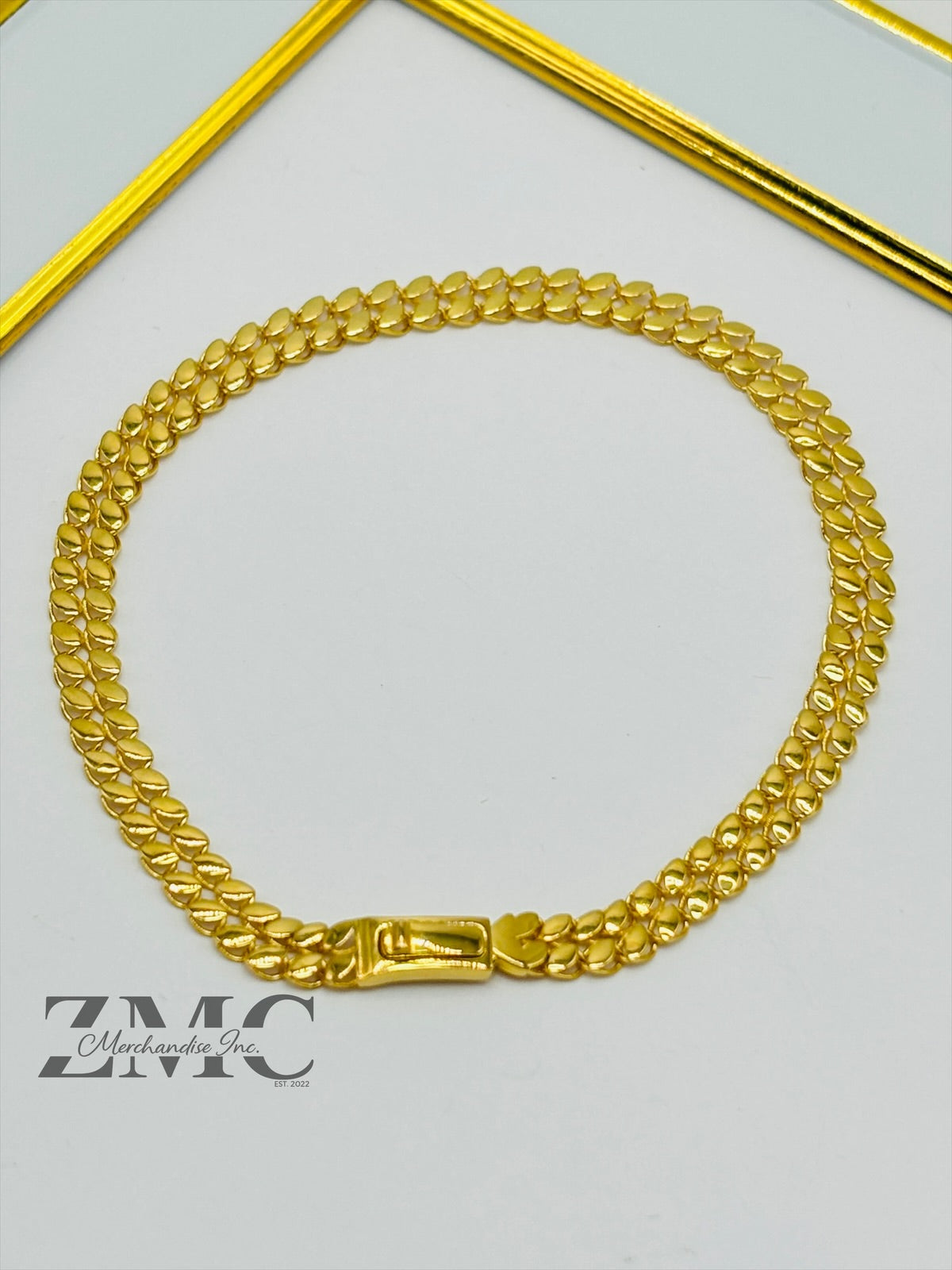 18K Gold Double Damascus Bracelet