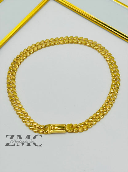 18K Gold Double Damascus Bracelet