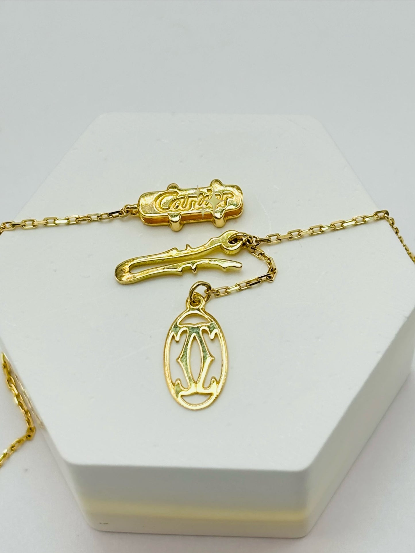 18K Gold Attached Big Panther Necklace