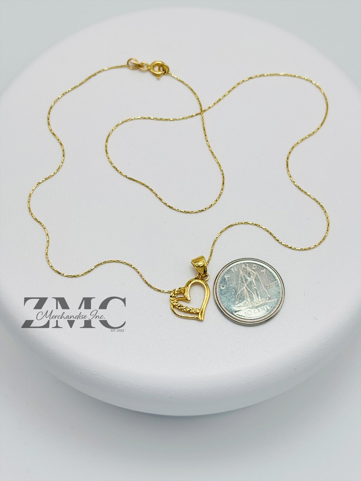 18K Gold Heart Necklace