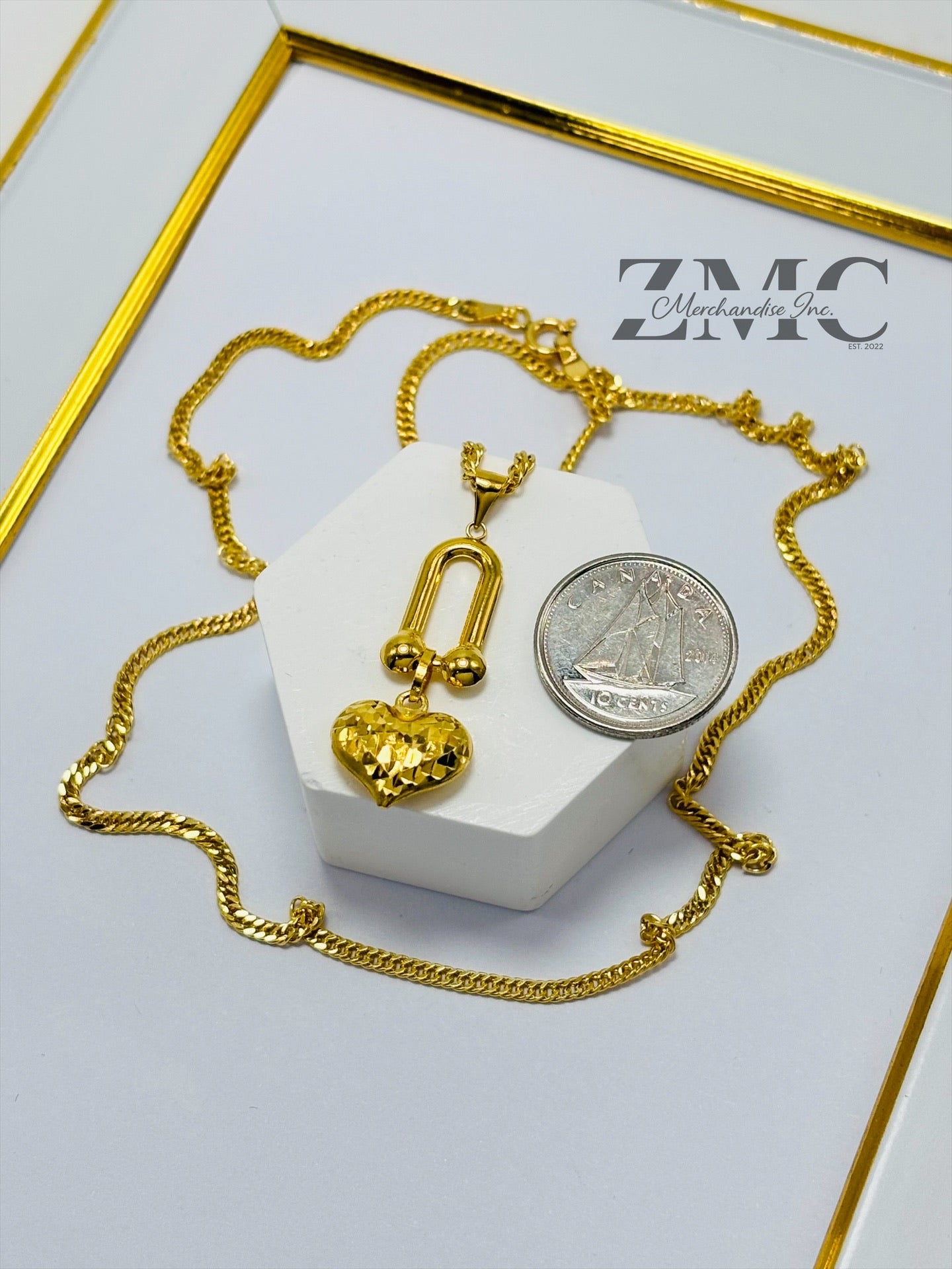 18K Gold Heart Necklace
