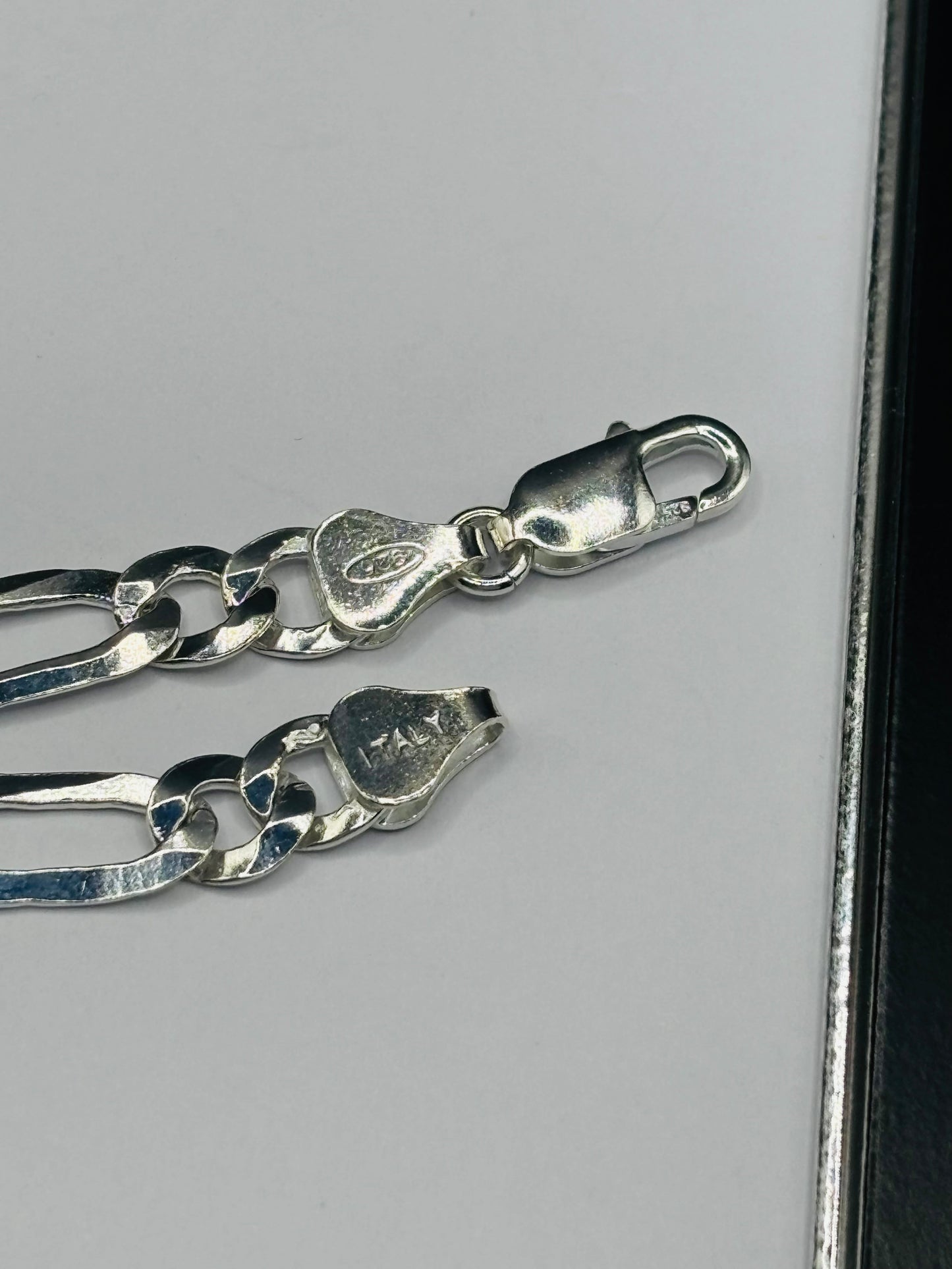 S925 Silver name Figaro Bracelet