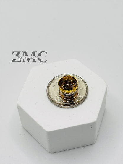 18K Gold Tri-color Barrel Pendant