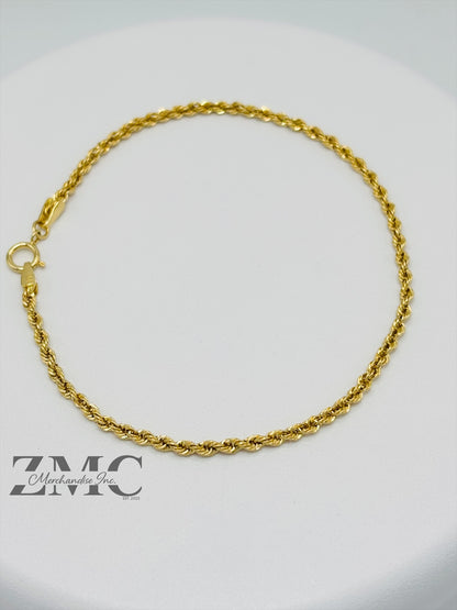 18K Gold Rope Bracelet