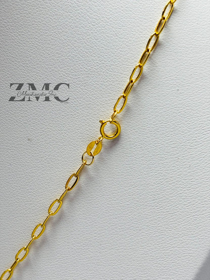 18K Gold Heart Locket Necklace