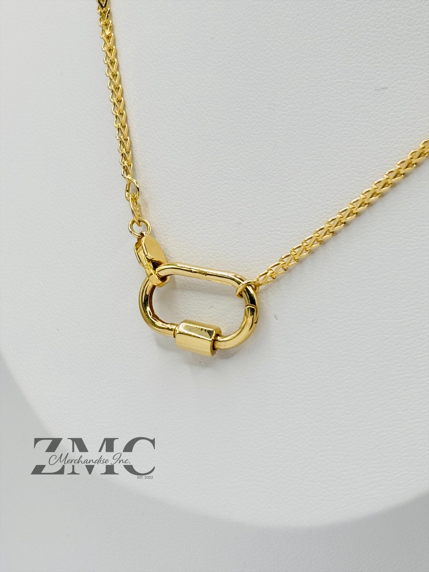 18K Gold Carabiner Necklace