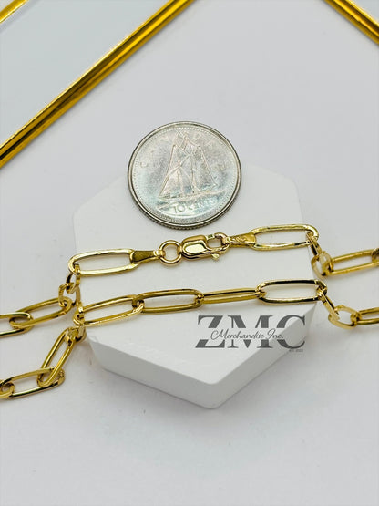 18K Gold Paperclip Chain