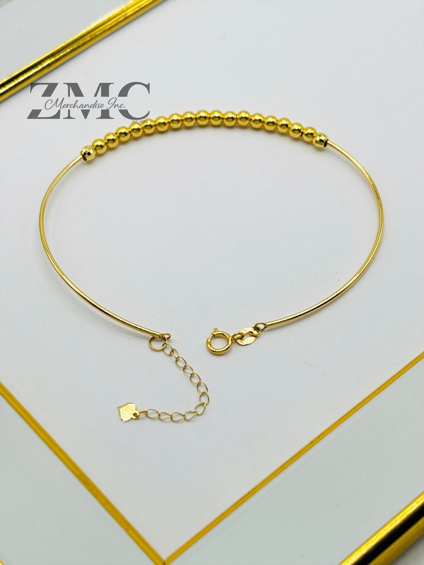 18K Gold Bubble Bangle