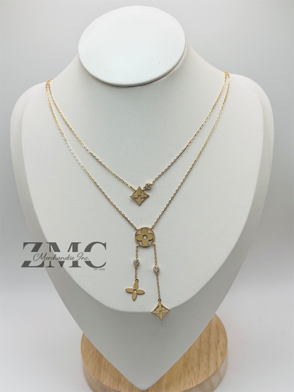 18K Gold Blossom Necklace