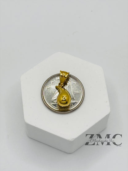 18K Gold Teardrop Small Pendant