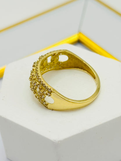 K18 Japan Gold Cadena Natural Diamond Ring 0.50 carat