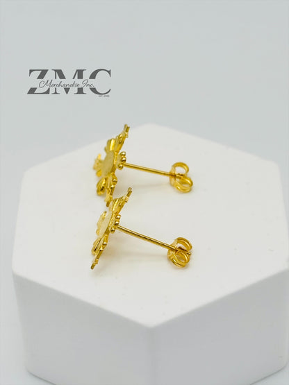18K Gold 3 Star and Sun