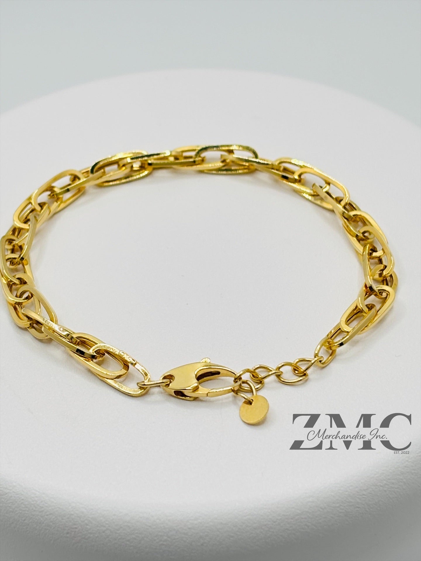 18K Gold Multi Paperclip Bracelet