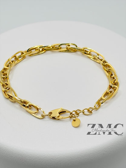 18K Gold Multi Paperclip Bracelet