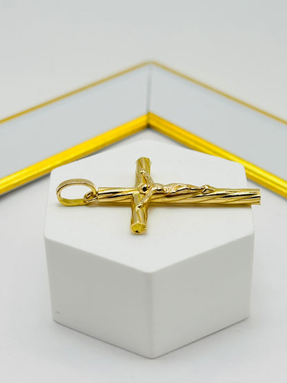 18K Gold Cross Pendant