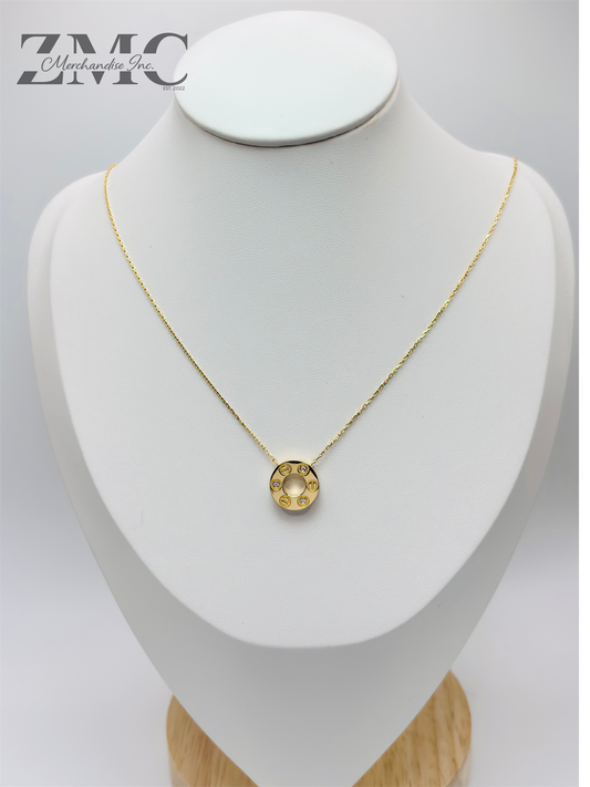 18K Gold Love Attached Necklace