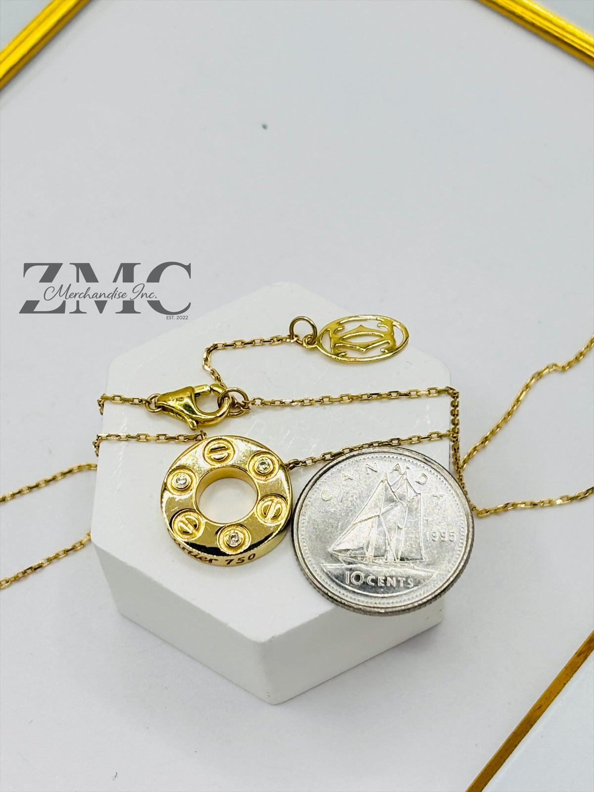 18K Gold Love Attached Necklace