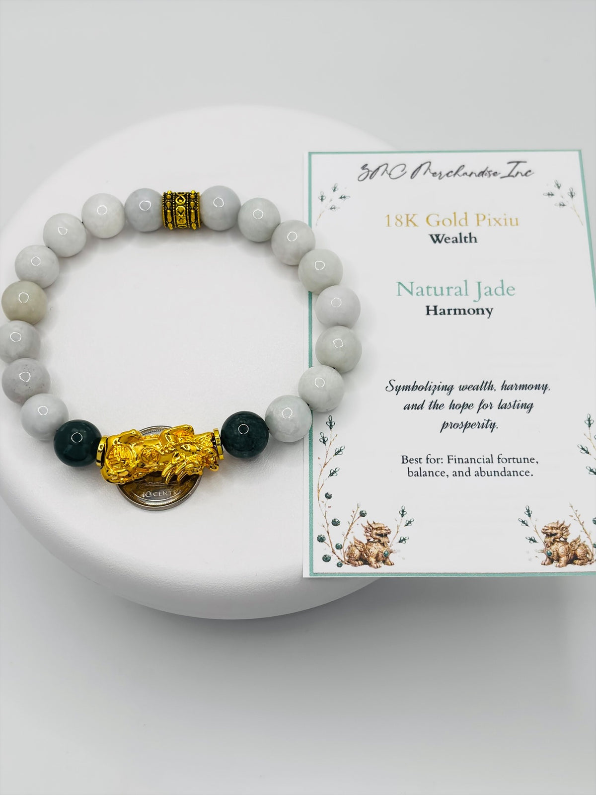 18K Gold Lucky Piyao/ Pi Xiu  Jade Bracelet ( Hollow Empty Inside) EXTRA LARGE PIYAO
