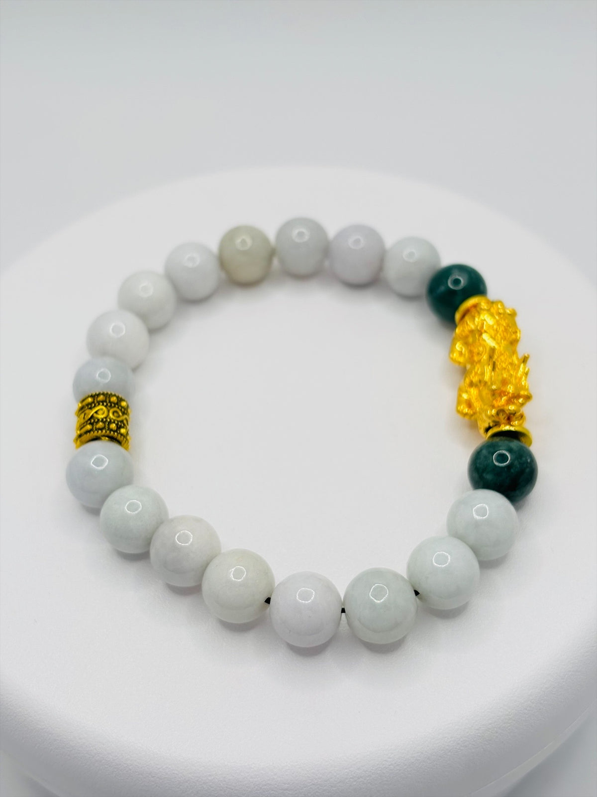 18K Gold Lucky Piyao/ Pi Xiu  Jade Bracelet ( Hollow Empty Inside) EXTRA LARGE PIYAO